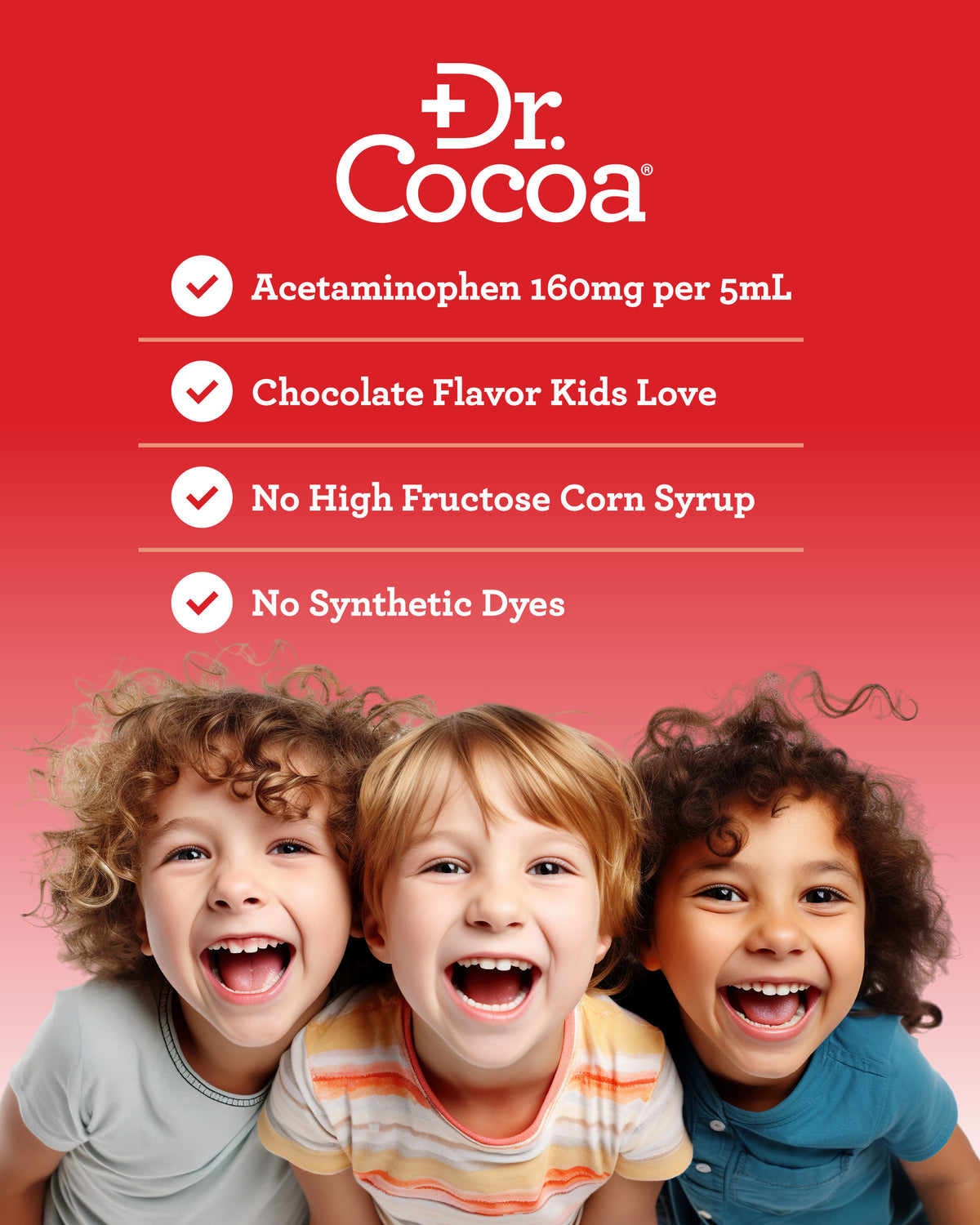 Dr. Cocoa® for Children - Pain Relief & Fever Reducer, 8 FL OZ (240mL)