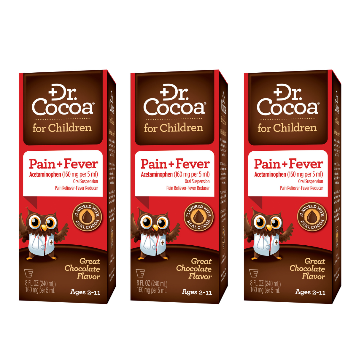 Dr. Cocoa® for Children - Pain Relief & Fever Reducer, 8 FL OZ (240mL)
