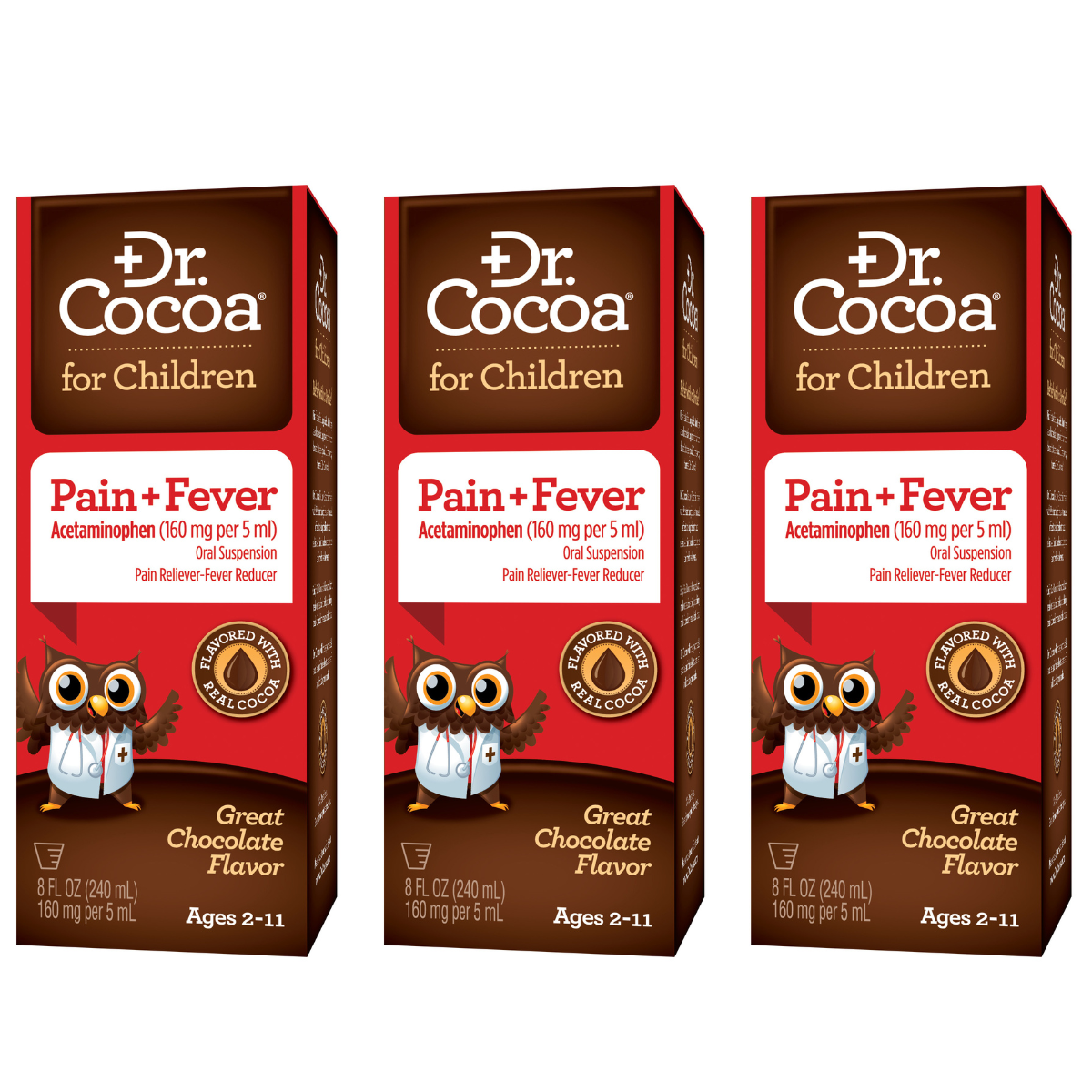 Dr. Cocoa® for Children - Pain Relief & Fever Reducer, 8 FL OZ (240mL)