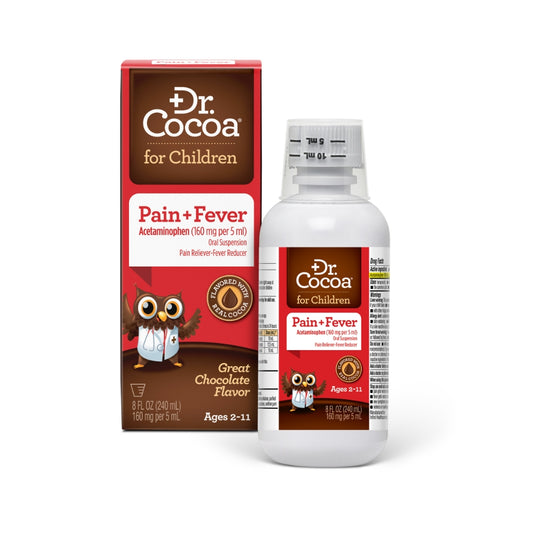 COMING SOON! Dr. Cocoa Children's Acetaminophen - Great Chocolate Flavor 8 oz